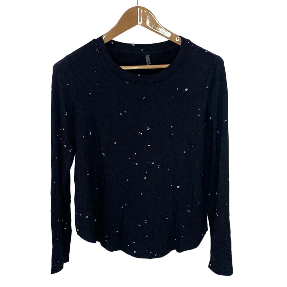 Z Supply scattered gold and silver celestial print Crewneck long sleeve size S